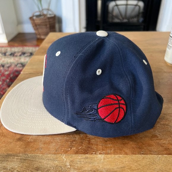 Mitchell & Ness Custom Blue/Red/Tan Flat Bill Cap - Golden State Warriors - Picture 4 of 6